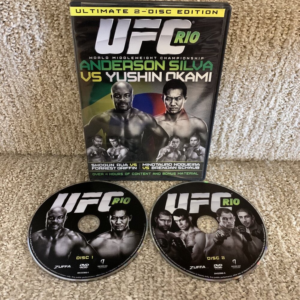 UFC 134 RIO Ultimate 2-Disc Edition DVD. Silva Vs Okami, Shogun vs Griffin PPV